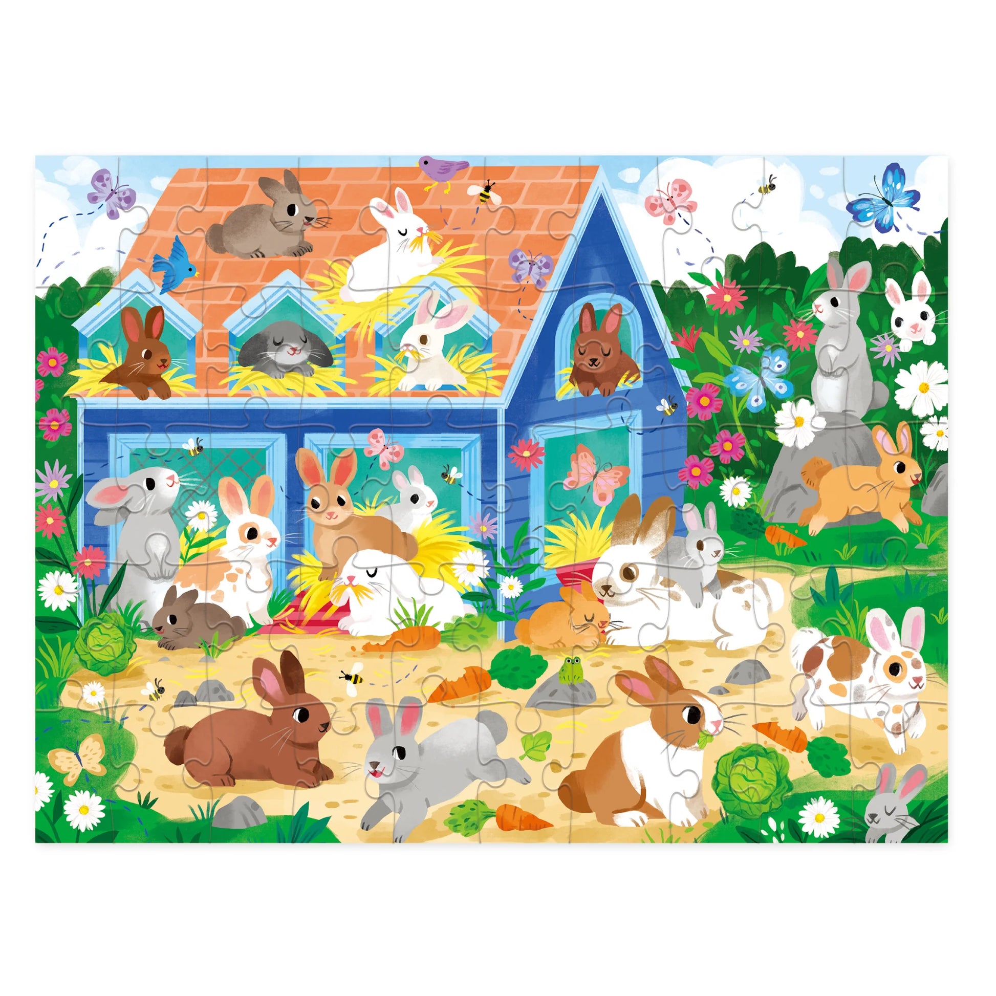 50-Piece House Puzzle - Bunny House