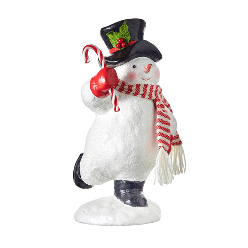 Snowman With Candy Cane