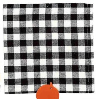 Halloween Printed Dishtowels Black Check