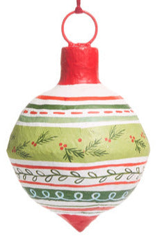 Paper Mache Christmas Ornament