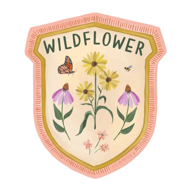 Wildflower Badge Decal Sticker