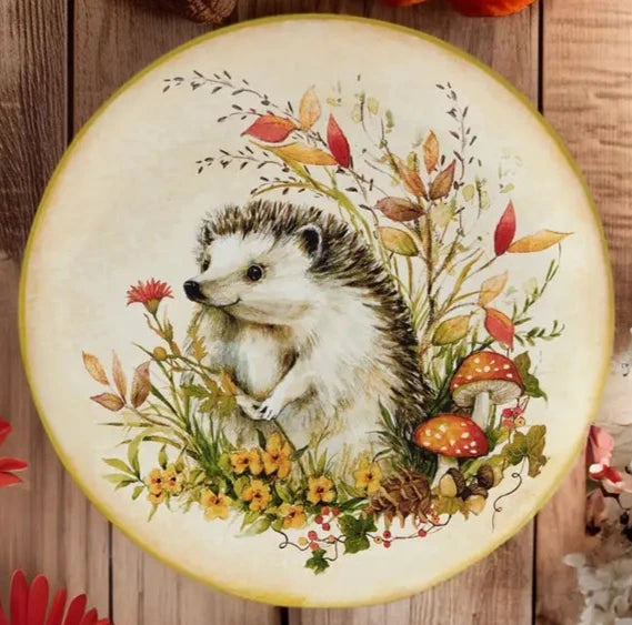 Woodland Critters Fall Dessert Plate