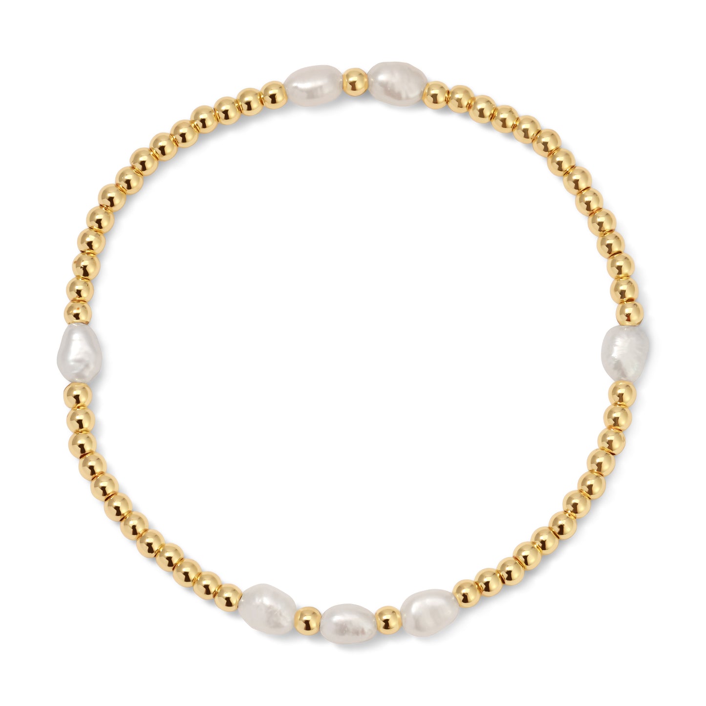 Gold & Baroque Pearl Bracelet