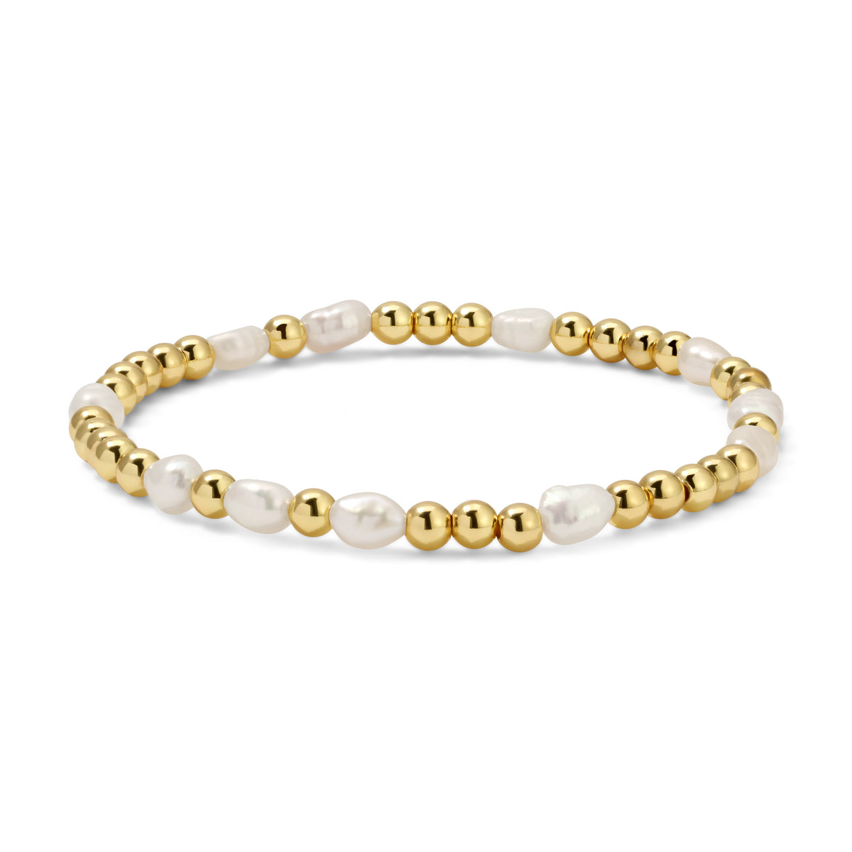 Gold & Baroque Pearl Bracelet