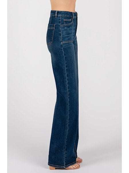 L.T.J. A Line With Front Leg Seamed Jean