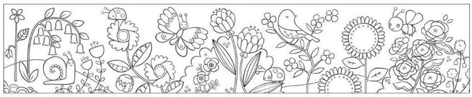 Flower Garden Mini Coloring Roll