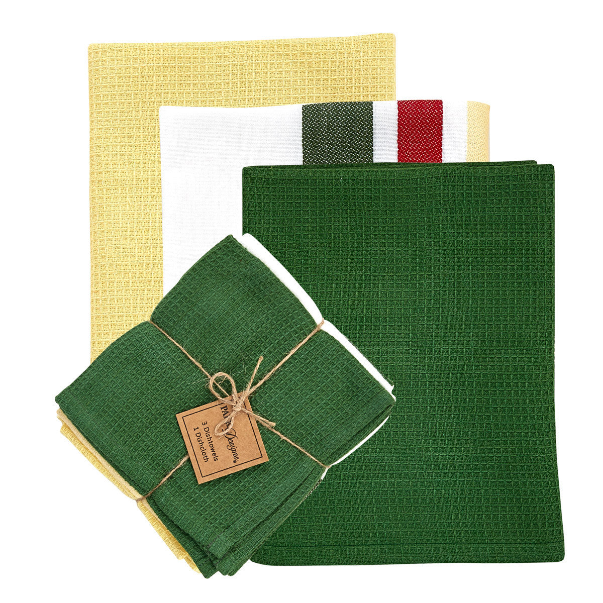 Camp Stripe- 3 Dishtowel/ 1 Dishcloth Set