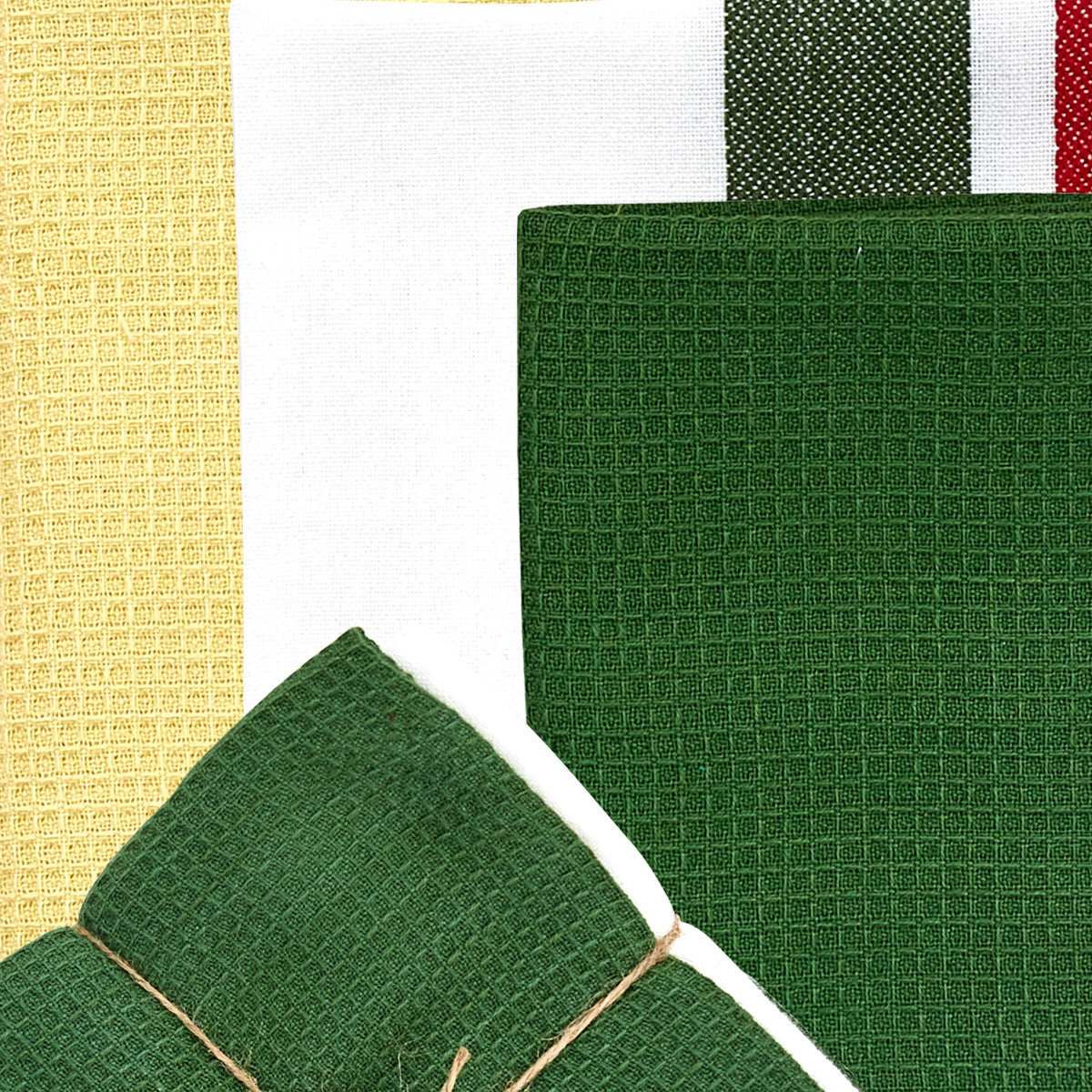 Camp Stripe- 3 Dishtowel/ 1 Dishcloth Set