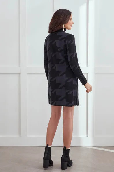 Tribal Mock Neck Sweater Dress