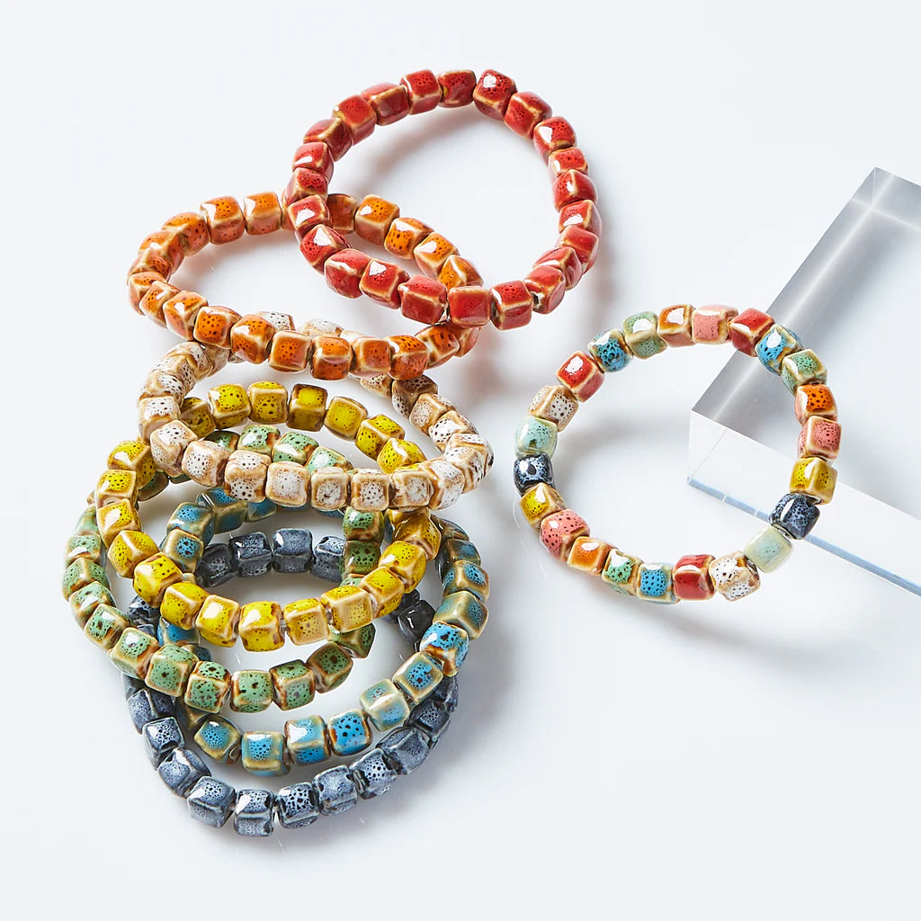 Cube Shape Clay Mini Bracelet