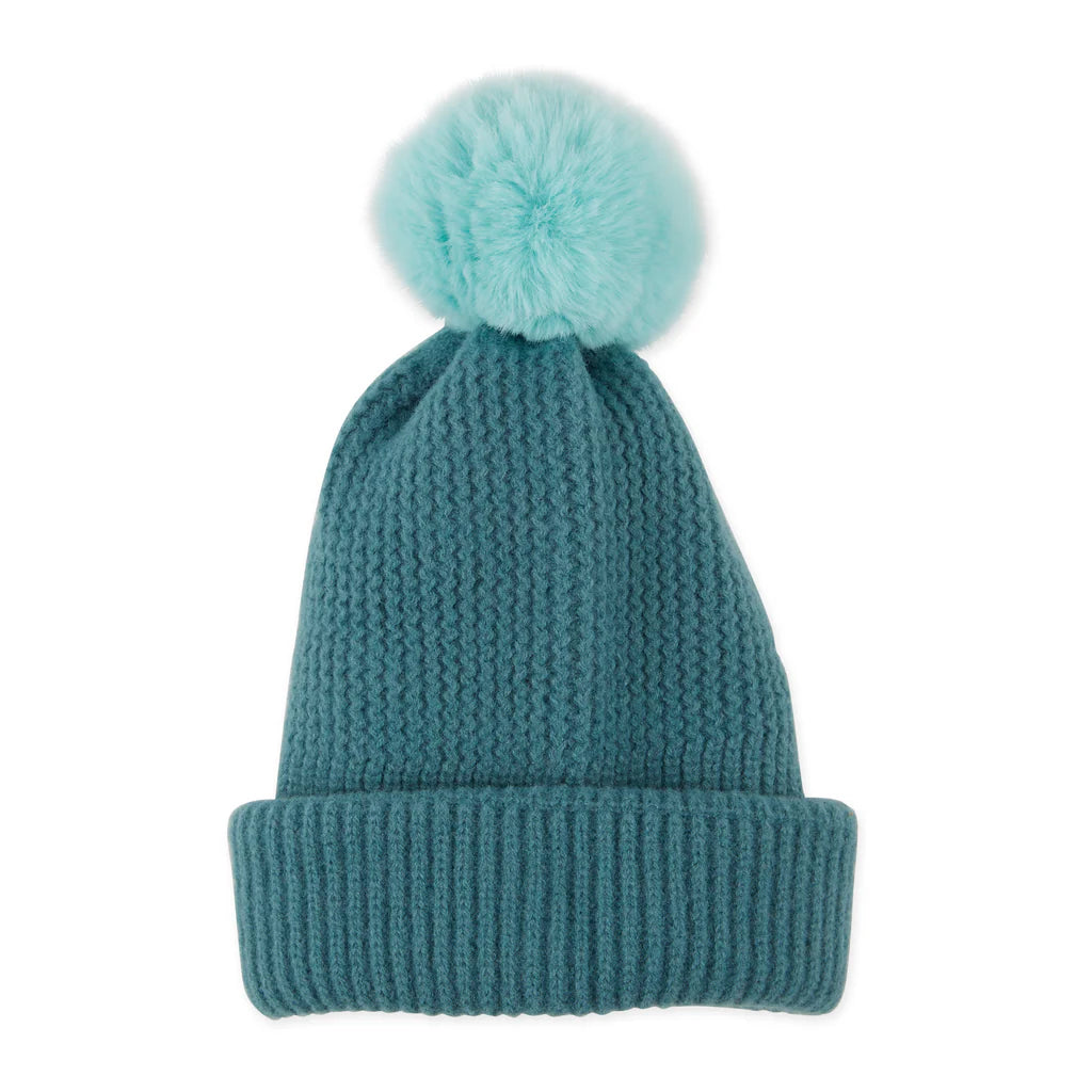 Plush Knit Pom Pom Beanie