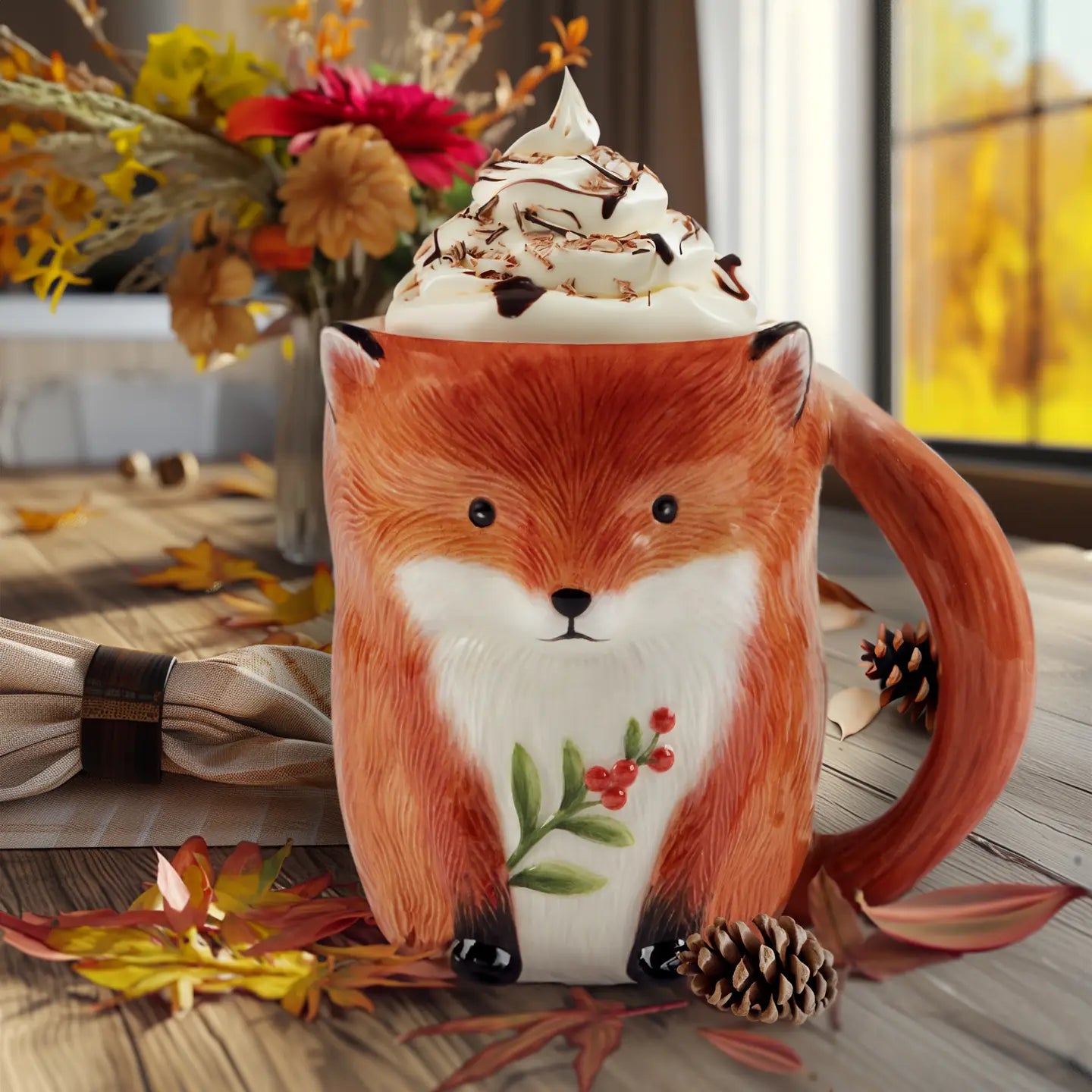 Woodland Critters Fall 3-D Mugs