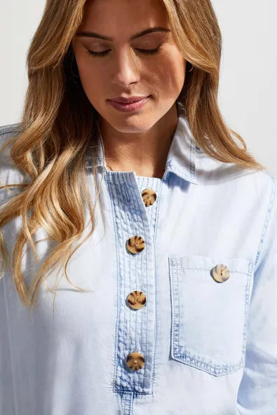 Tribal Lightweight Cotton Denim Tunic