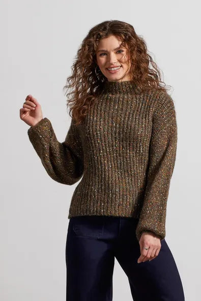 Tribal Popcorn Knit Oversize Sweater