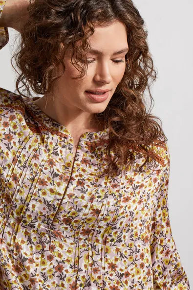 Tribal Pin Tuck Blouse