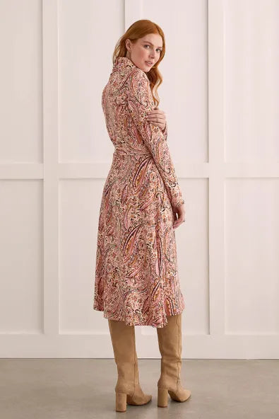Tribal Ultra Soft Turtle Neck Midi Dress