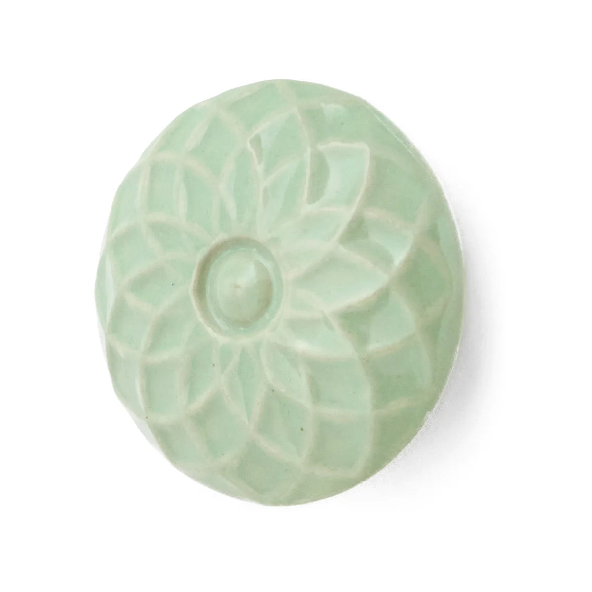 Embossed Sage Ceramic Knob
