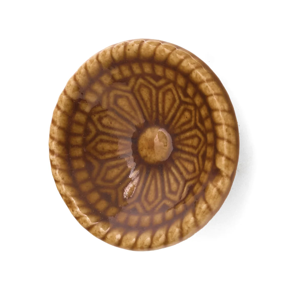 Ceramic Embossed Mustard Knob
