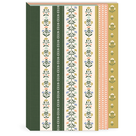 Forest Coral Floral Tiered Soft Cover Journal