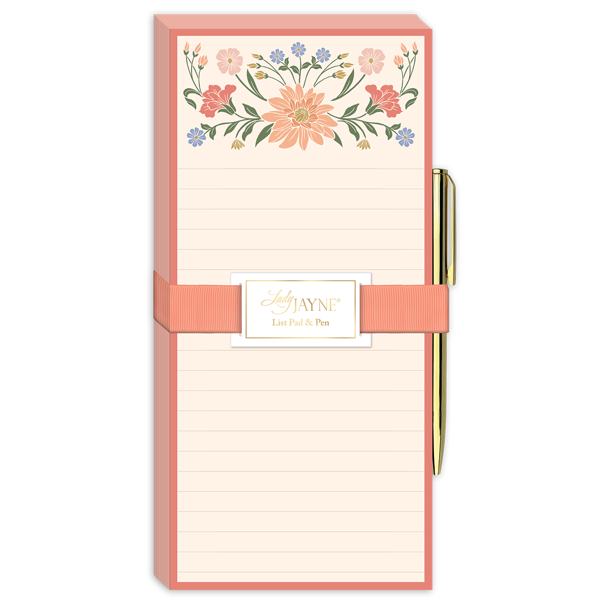 Wildflower Meadow Chrysanthemum Magnetic List Pad With Pen