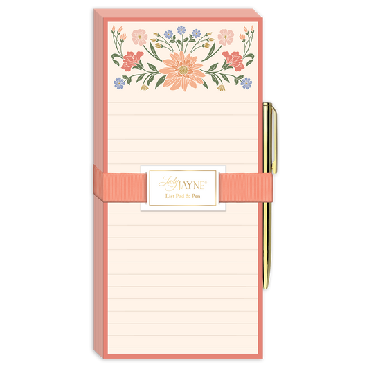 Wildflower Meadow Chrysanthemum Magnetic List Pad With Pen