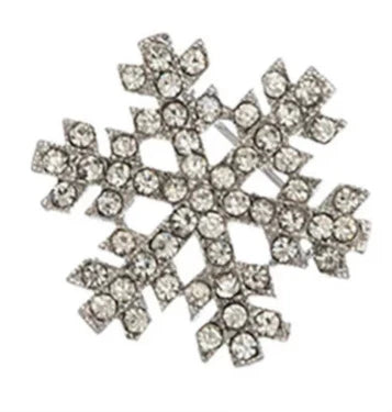 Howards Silver Rhinestone Snowflake Pins