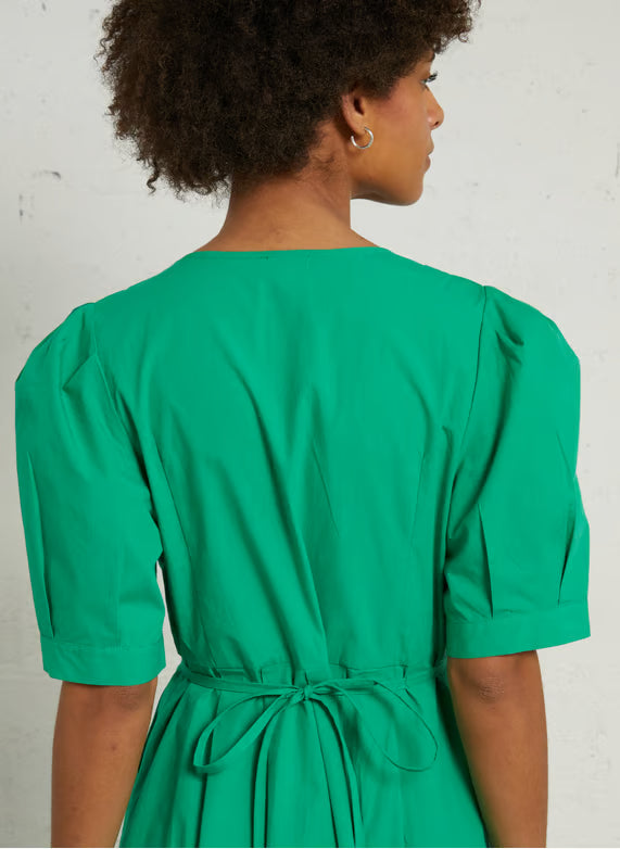 The Korner Long Cotton V-Neck Dress