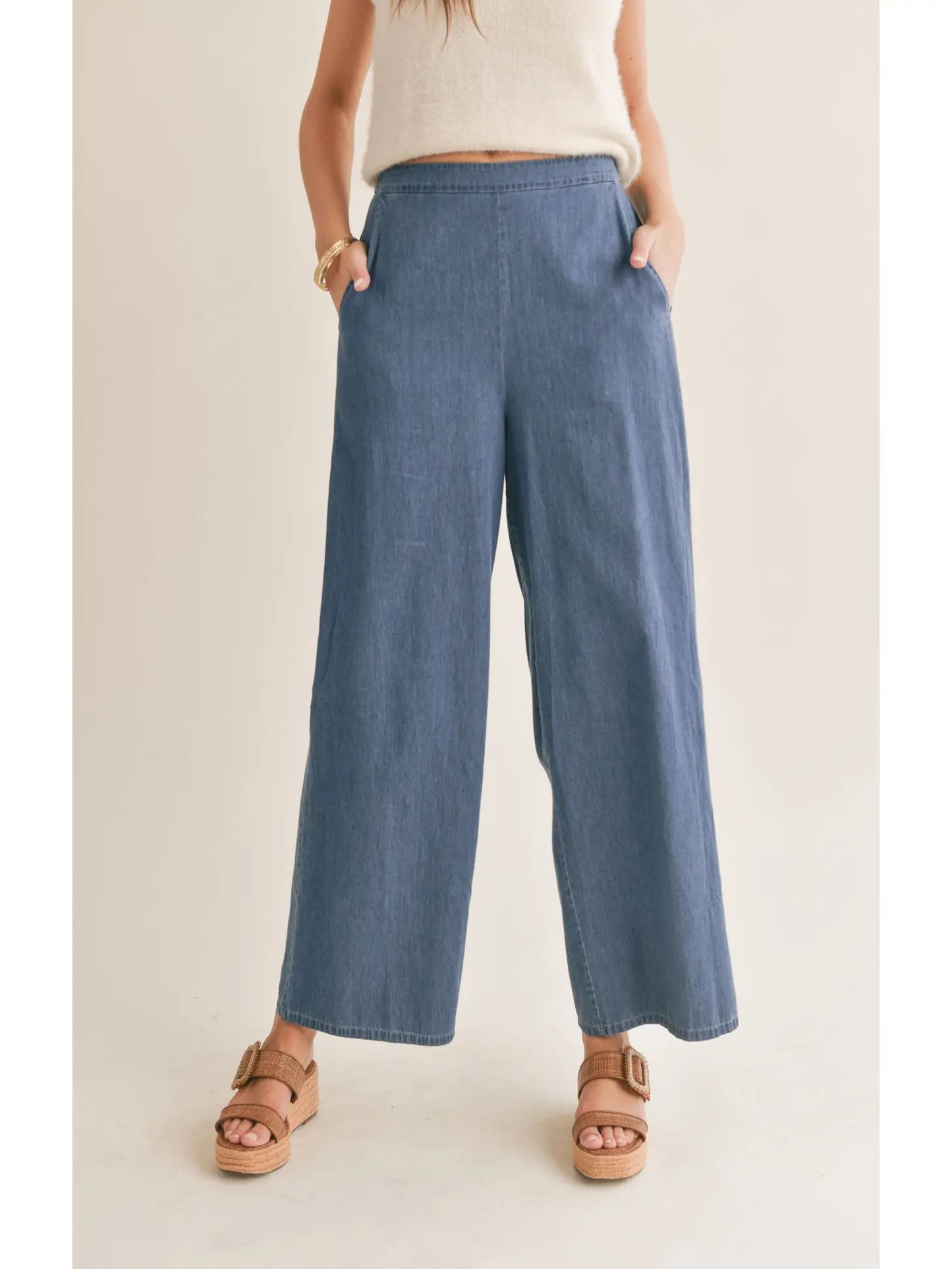 Sadie & Sage Conversations Chambray Pants