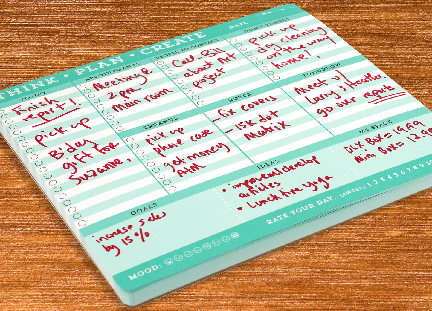 Think - Plan - Create Notepad/Mousepad