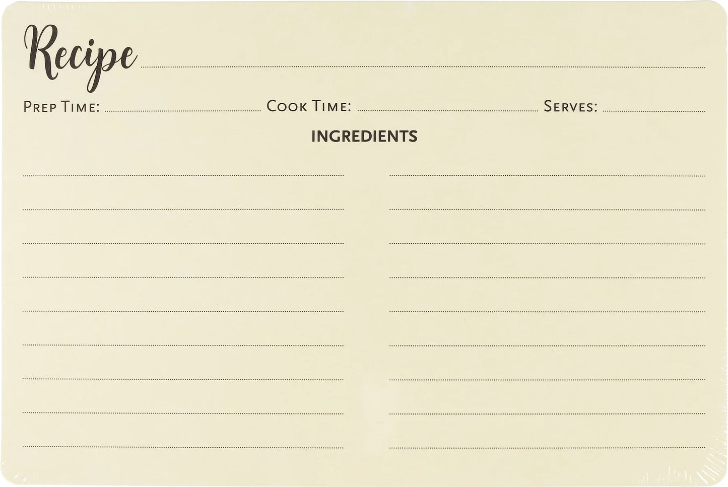 Recipe Card Refill Pack (50 Cards)