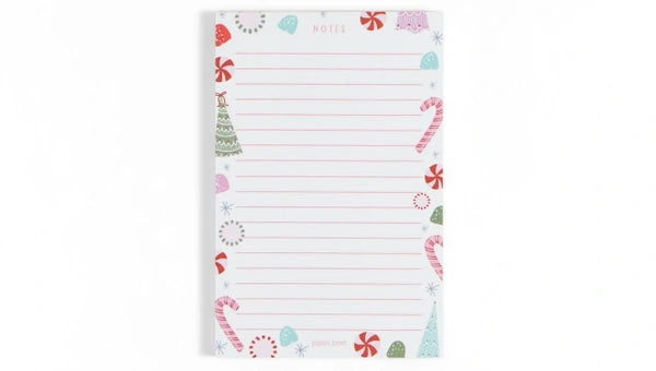 Christmas Trees & Candy 4×6 Notepad