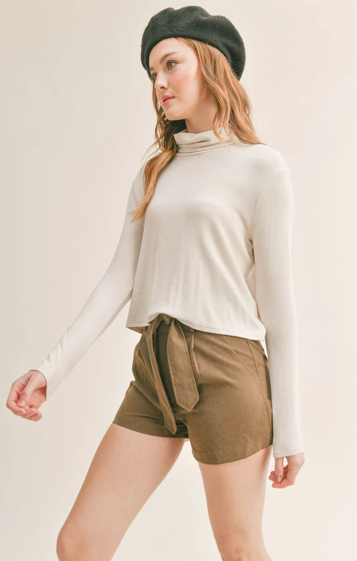 Sadie & Sage S'Mores Turtleneck Top Cream