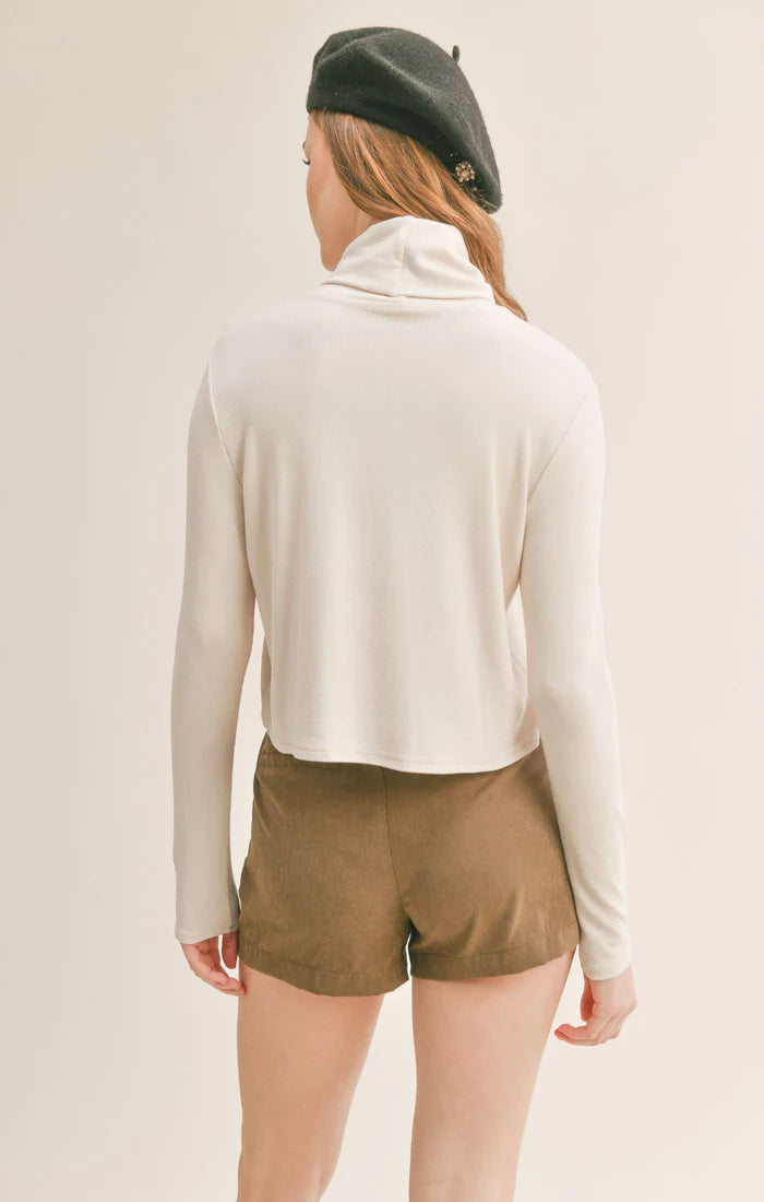 Sadie & Sage S'Mores Turtleneck Top Cream