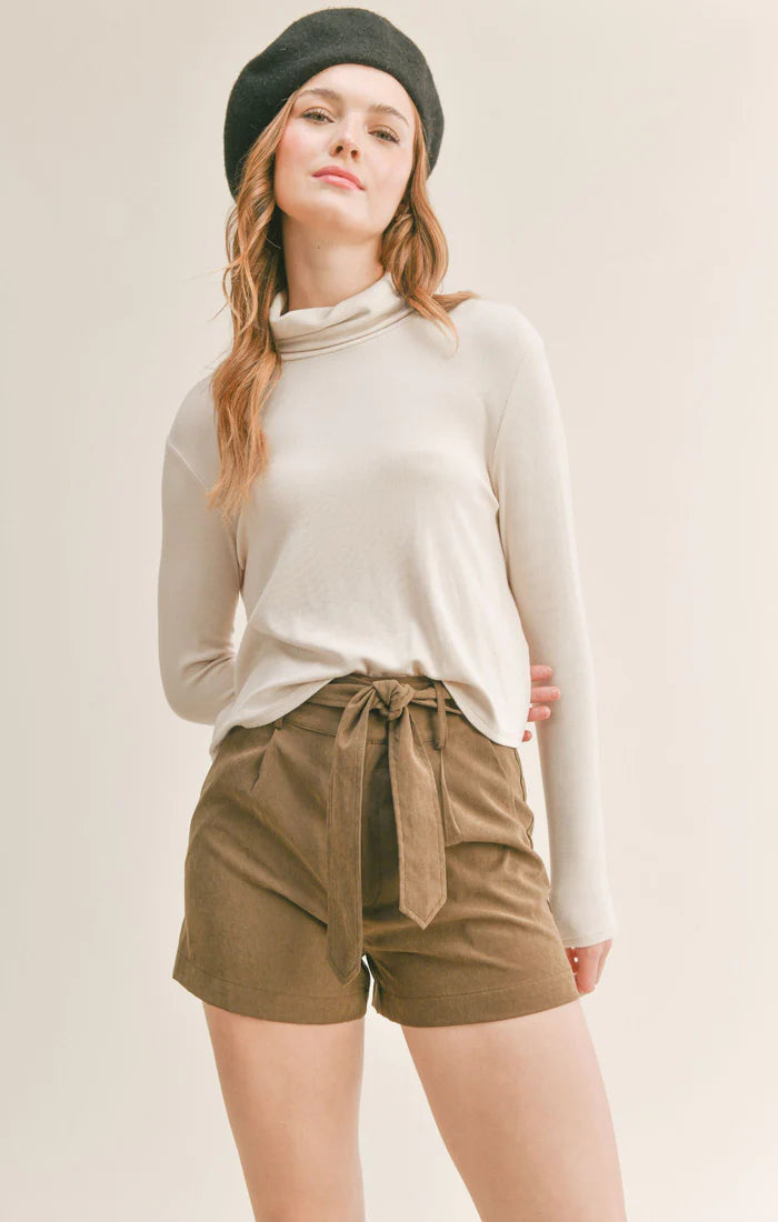 Sadie & Sage S'Mores Turtleneck Top Cream