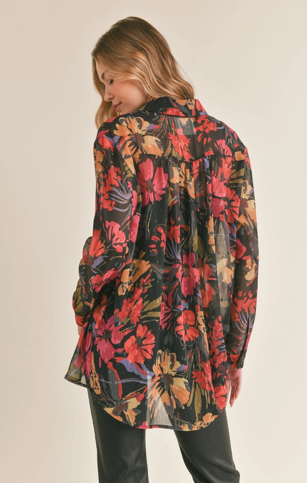 Sadie and Sage Among The Stars Button Down Woven Top