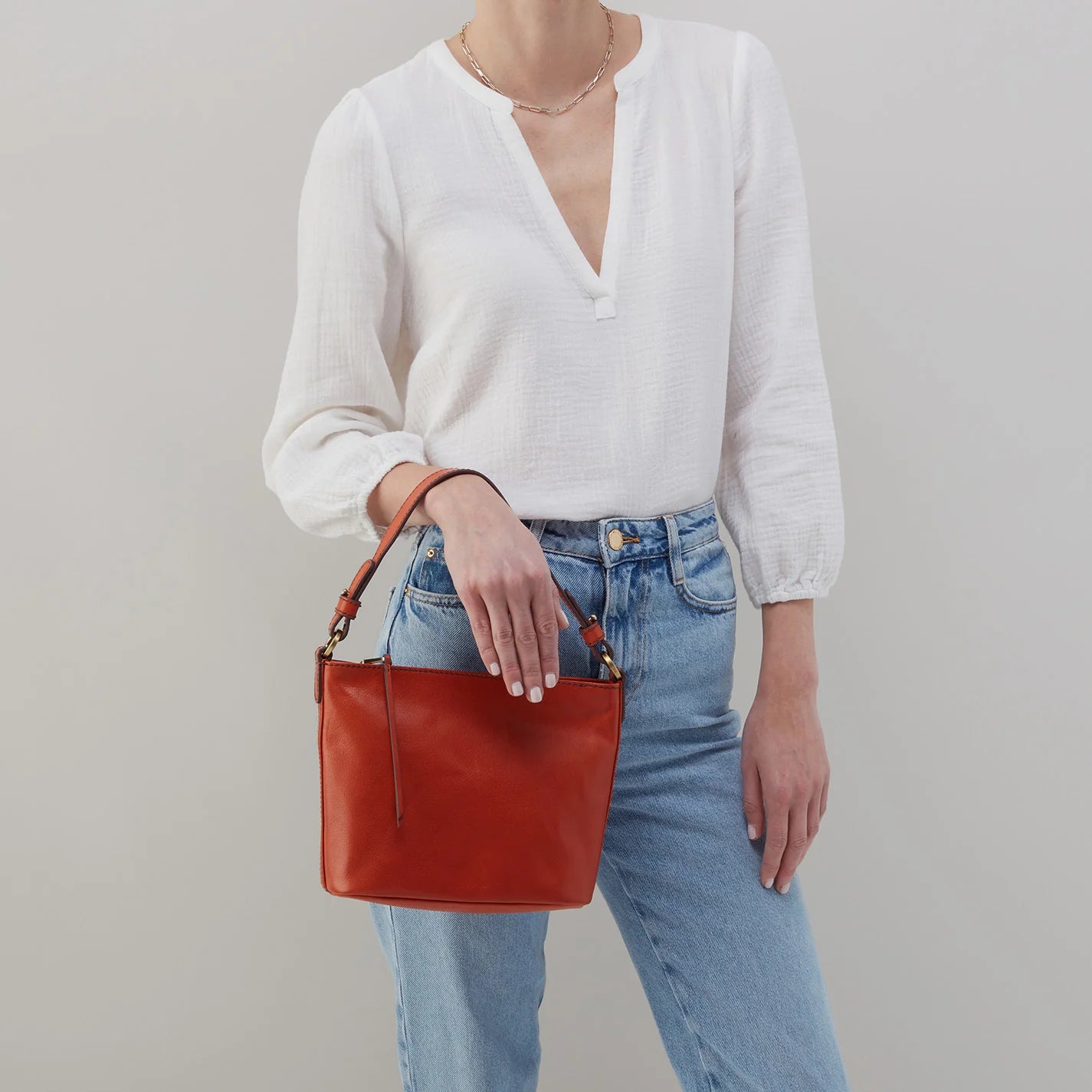 Hobo Belle Convertible Shoulder Bag Burnt Orange