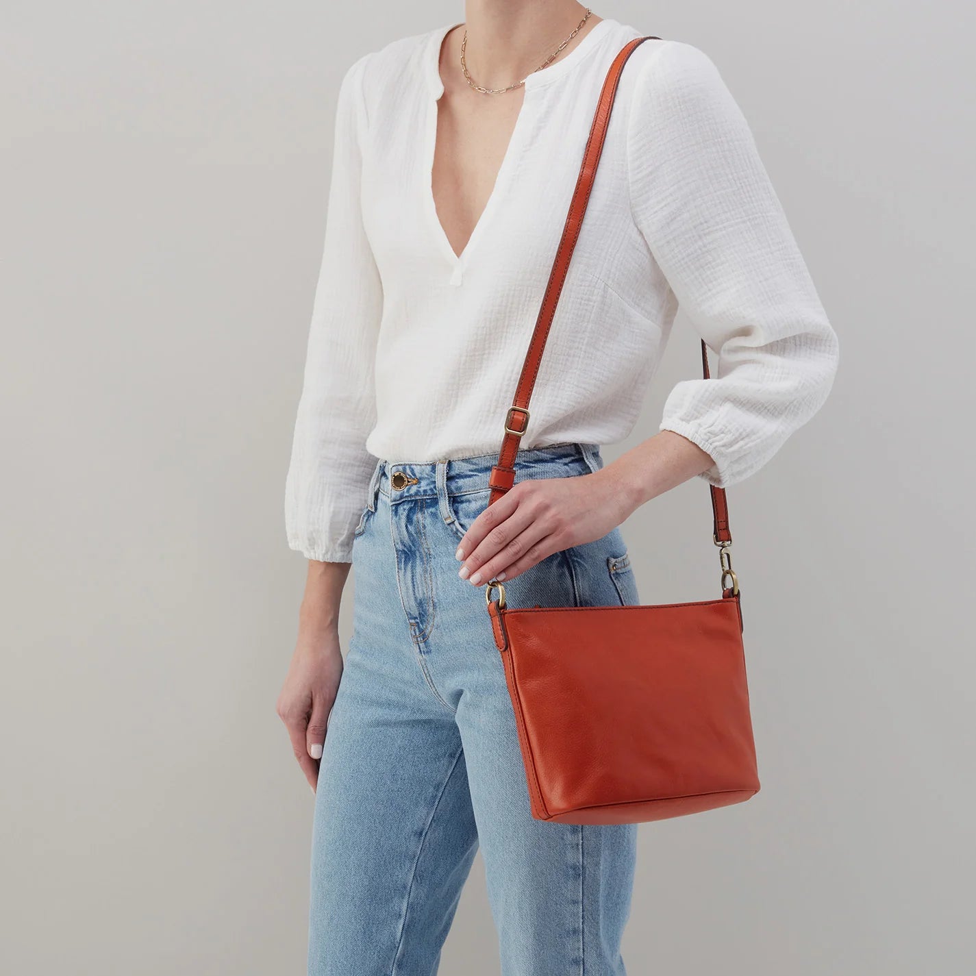 Hobo Belle Convertible Shoulder Bag Burnt Orange