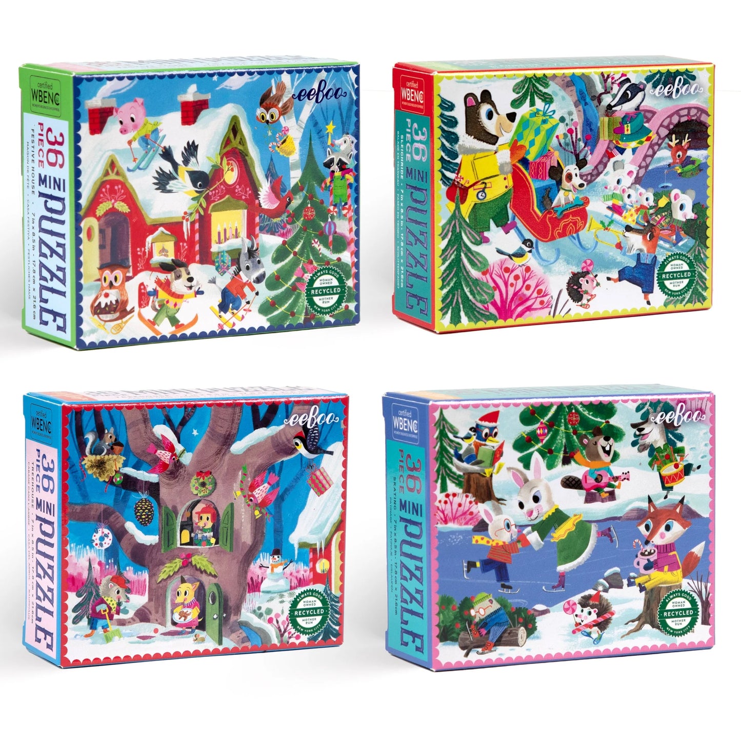 Woodland Holiday Mini Puzzle Assortment