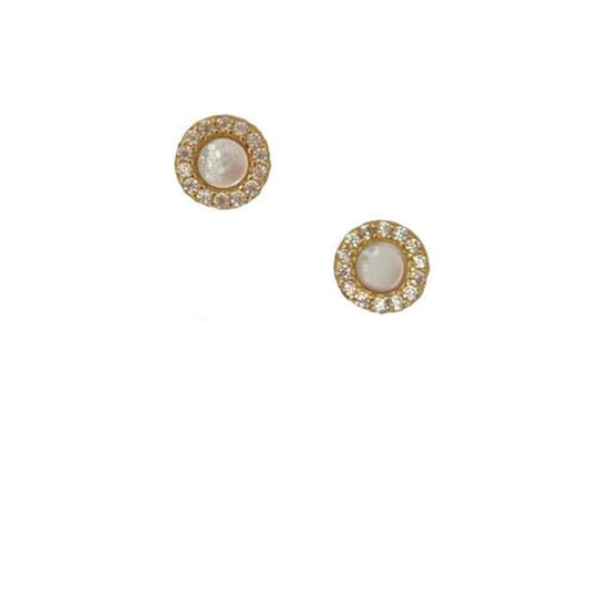 Athena Designs Delicate 'Halo' Mother of Pearl Post Earrings