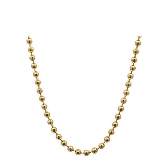 Chain: 18kt Gold Fill Beaded Necklace