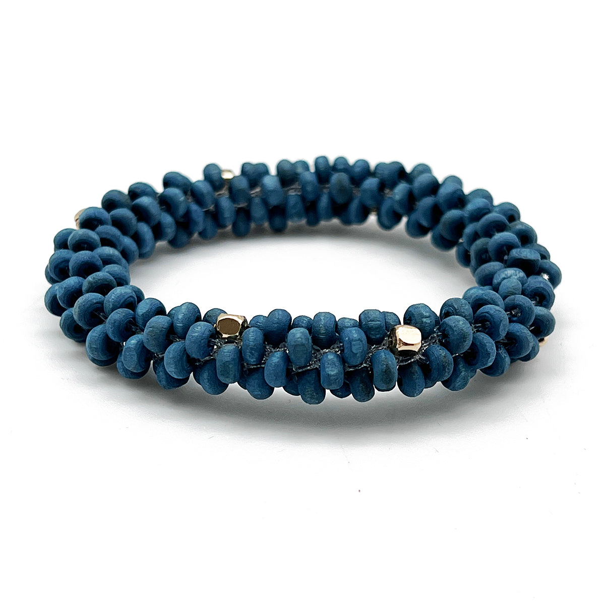 Chromatic Hues Wood Bead Rope Bracelet