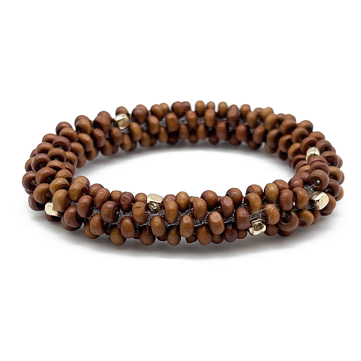 Chromatic Hues Wood Bead Rope Bracelet