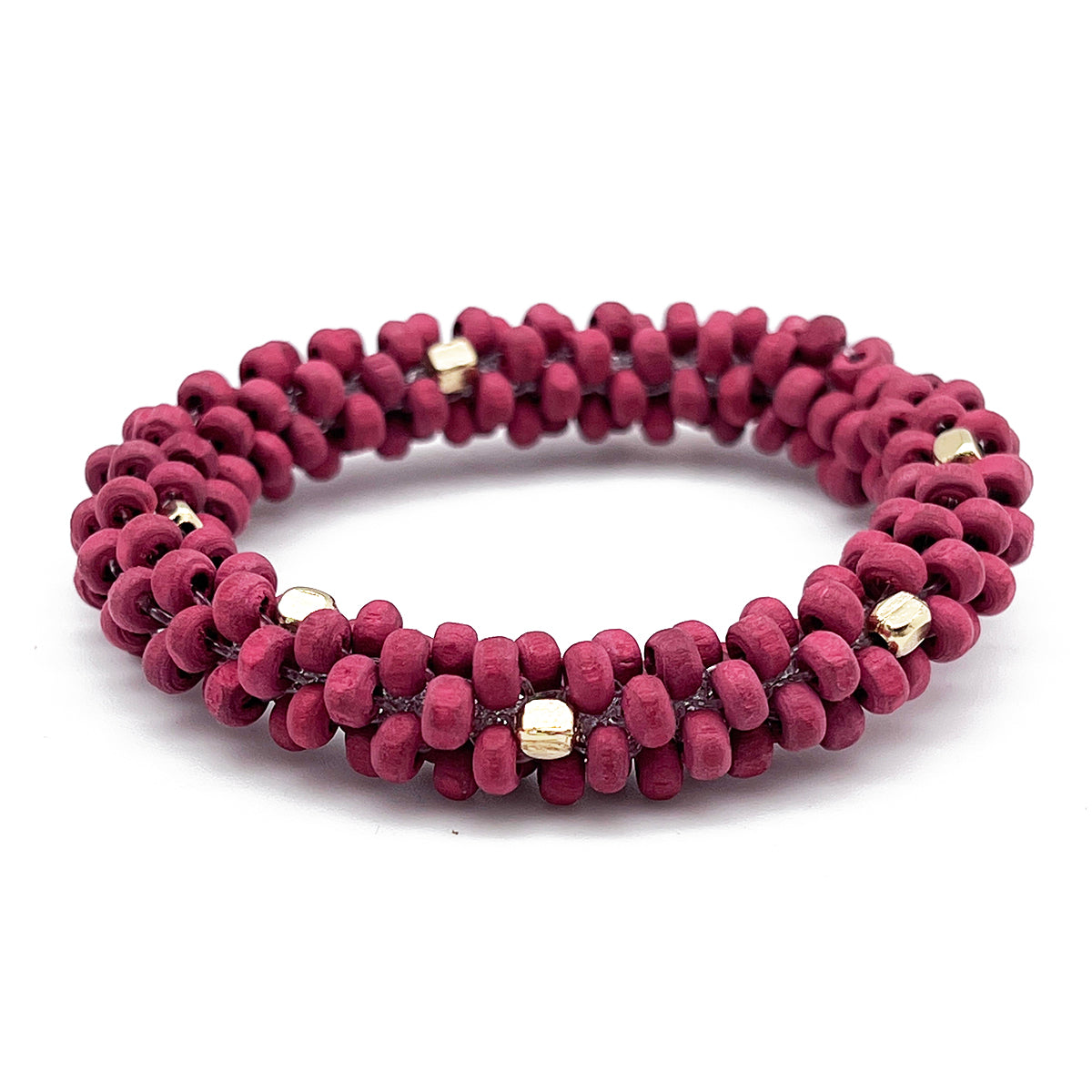 Chromatic Hues Wood Bead Rope Bracelet