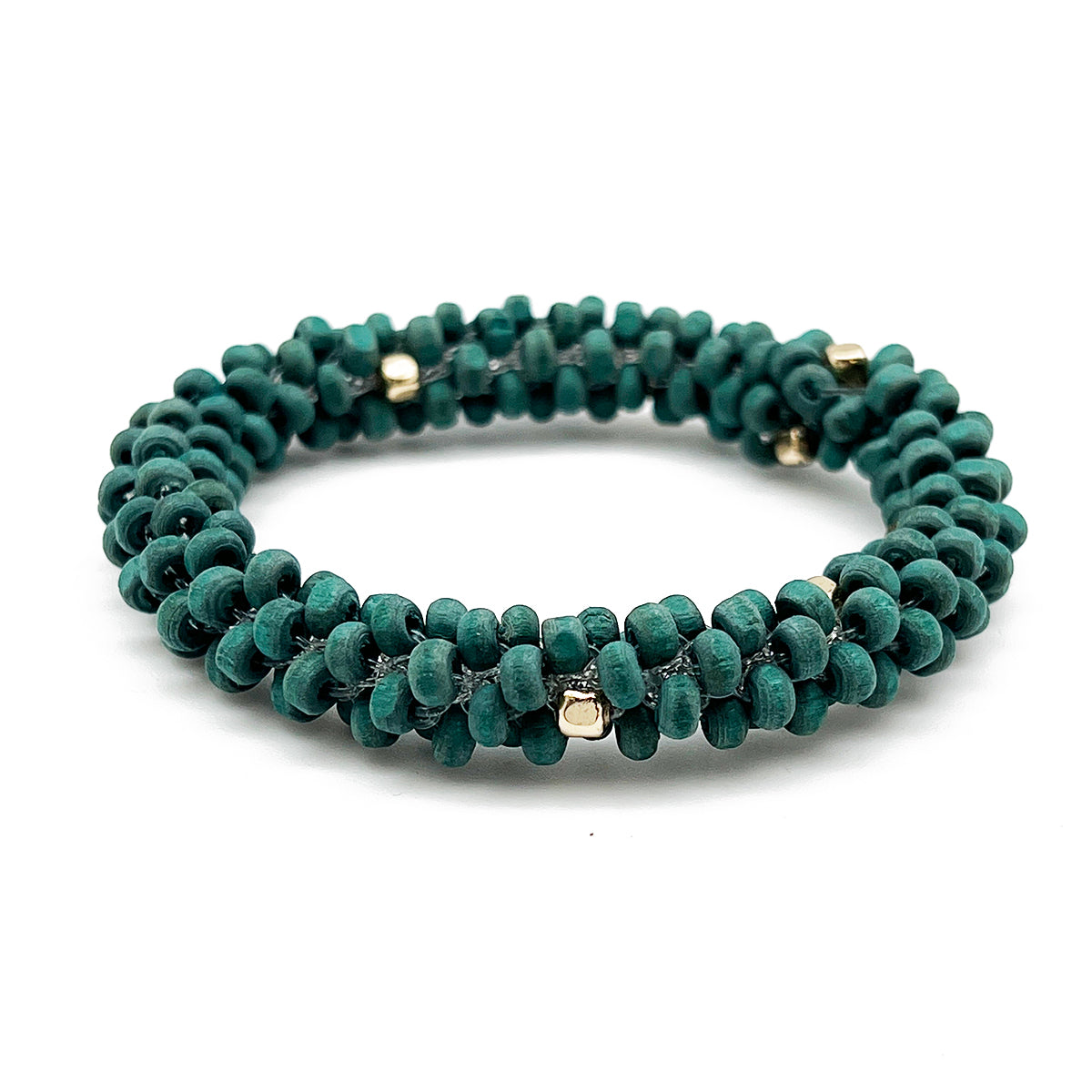 Chromatic Hues Wood Bead Rope Bracelet