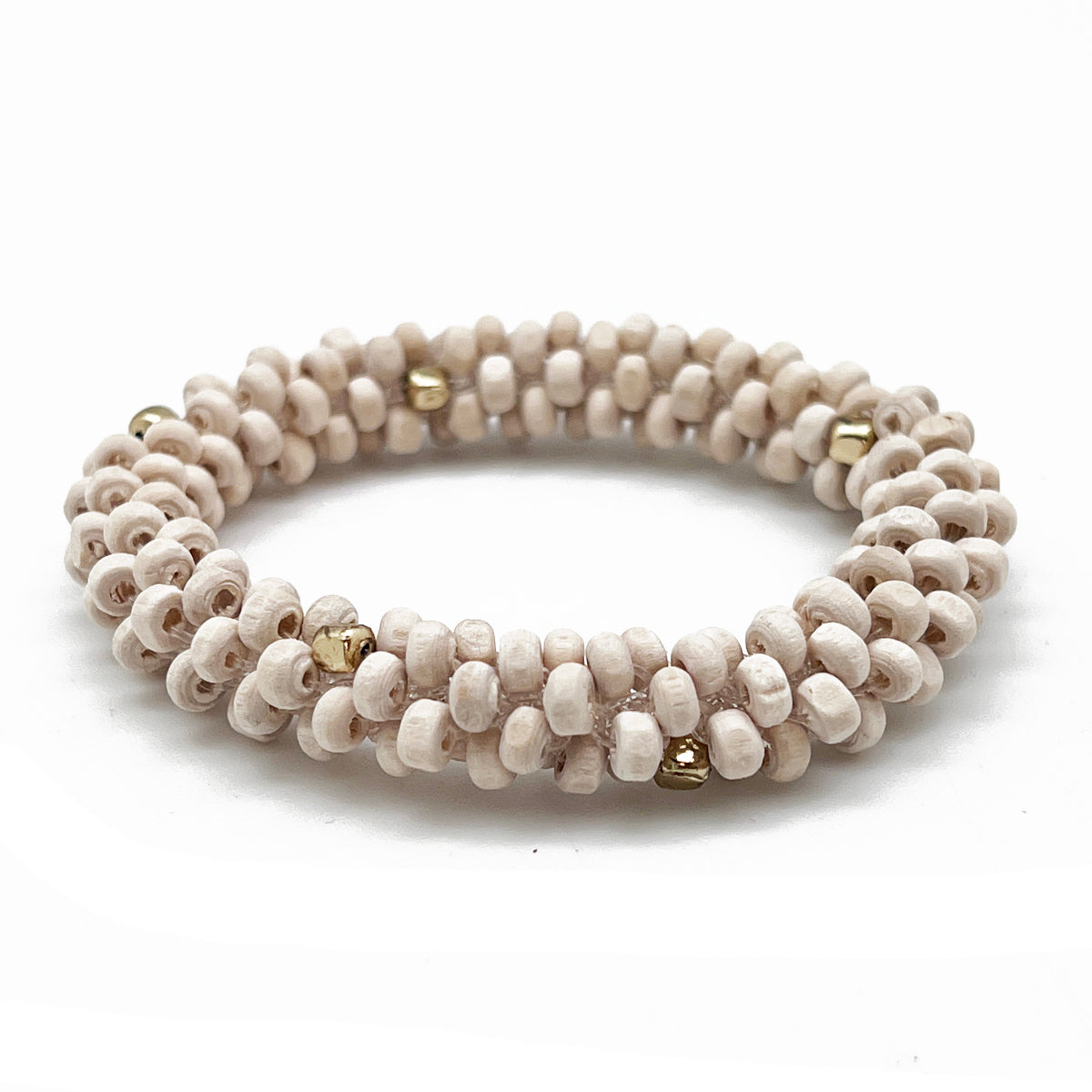 Chromatic Hues Wood Bead Rope Bracelet