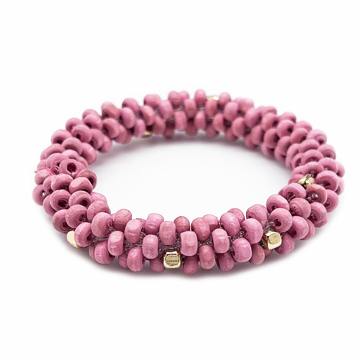 Chromatic Hues Wood Bead Rope Bracelet