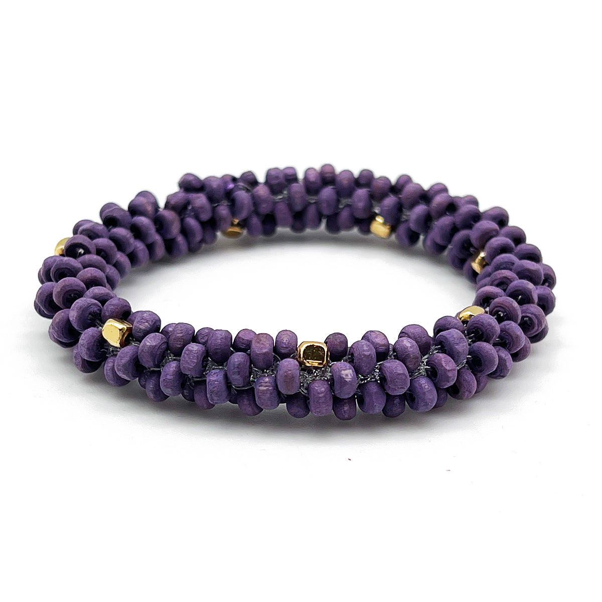 Chromatic Hues Wood Bead Rope Bracelet