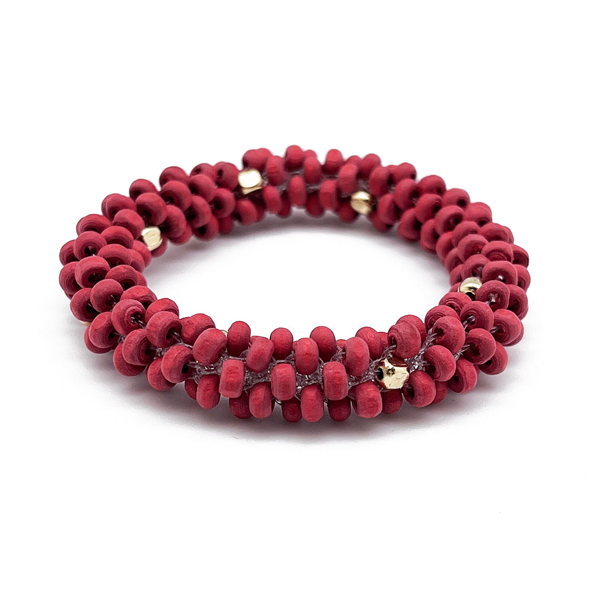 Chromatic Hues Wood Bead Rope Bracelet