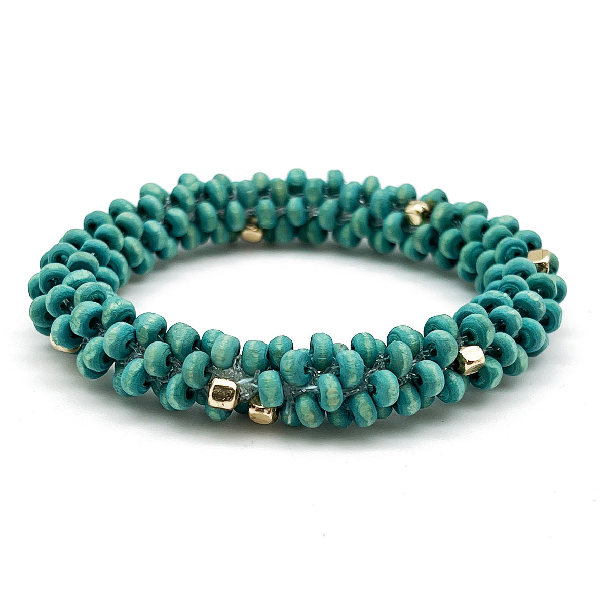 Chromatic Hues Wood Bead Rope Bracelet