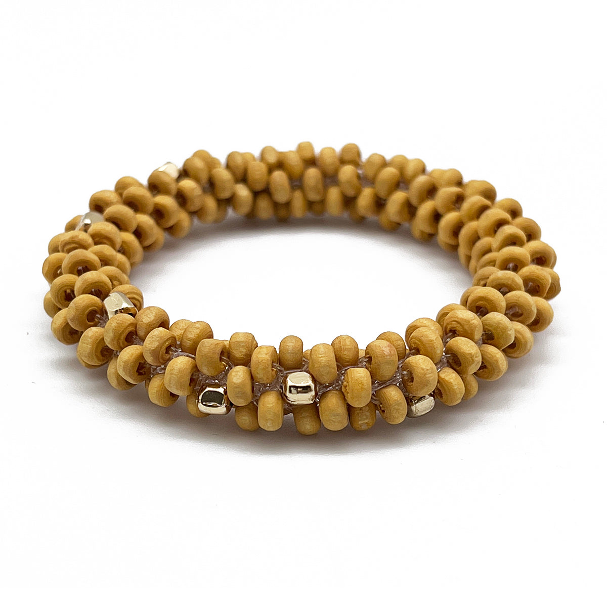 Chromatic Hues Wood Bead Rope Bracelet